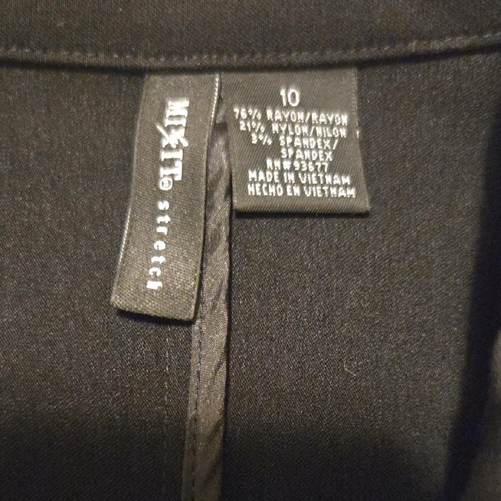 Mixit Black Women's Blazer with Zipper Accents - Picture 2 of 5